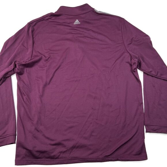 Adidas 1/4 Zip Pullover Mens XL Purple Training Performance Running Gym Active - Picture 6 of 7